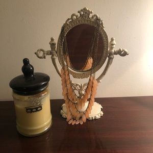 Pink layered statement necklace